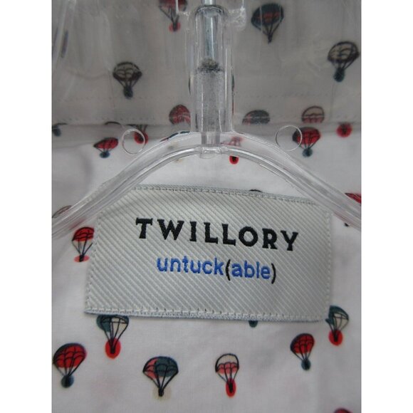 NEW Twillory Shirt XL Untuckable Button Up All Over Balloon Print - Picture 9 of 12